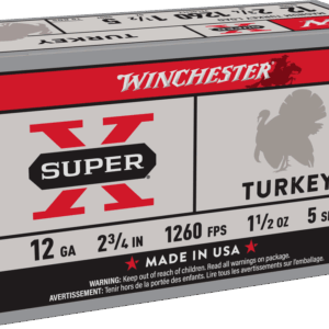 12G Winchester Turkey Load Super X  2-3/4" #5 1260fps 1-1/2oz (10 Rounds) X12MT5