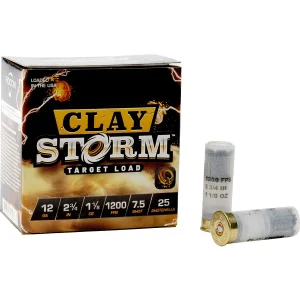 Fiocchi Clay Storm 12 Gauge shotgun ammunition box
