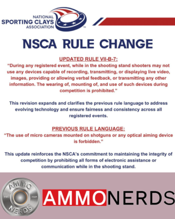 NSCA electronic device ban
