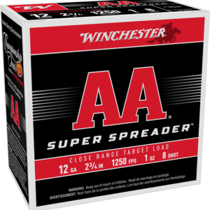 Winchester AA Super Spreader 12 Gauge sporting clays target load ammunition box, 25 rounds.